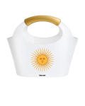 Frapera Gripcooler Sol de Mayo blanca con manija dorada