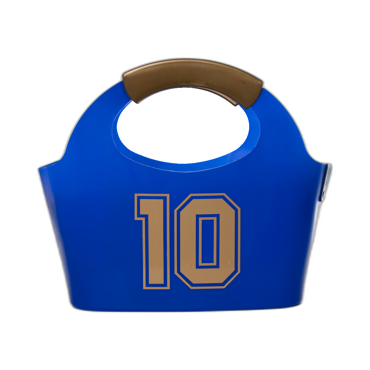 Frapera Gripcooler azul con el número 10 dorado — diseño selección