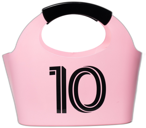 Frapera Gripcooler rosa con el número 10 en negro — edición Messi