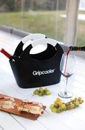 Gripcooler Logo Original negra 7L con vino y picada